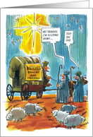Funny shepherd’s desert trade at Christmas card