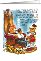 Fun Father’s Day expression of love from daughter to kingly father card