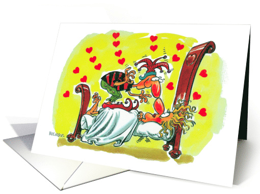 Funny, foolish bedroom Valentine Day proclamation - male... (1185436)