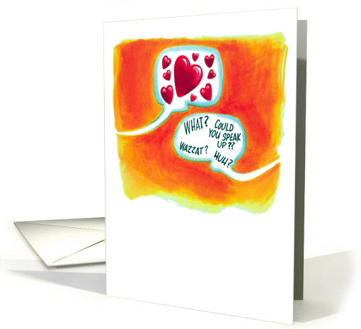 A funny Valentine talking-balloon dialogue - male or female card
