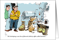 Funny scientist doggie cartoon - good luck wish on new venture card