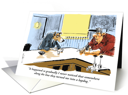 Funny dog in bar complaining - just stick with New Year's... (1190456)