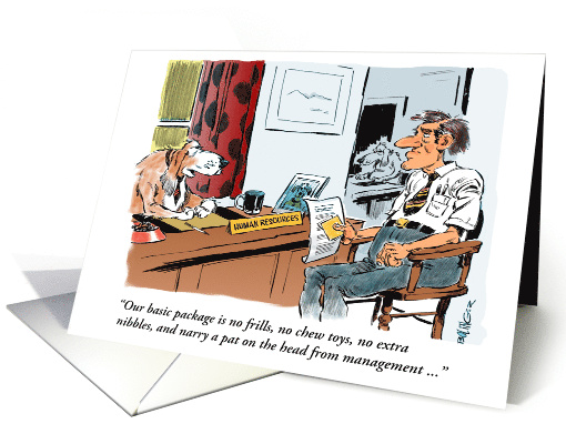 Humorous best of luck in a job search card (1195304)