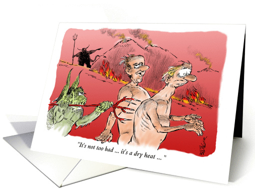 Funny encouragement card - devilish hang in there card (1195738)