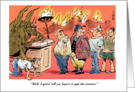 Funny Devilishly Warm Retirement Congratulations card