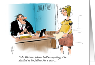 Fun retirement notice & party invite card