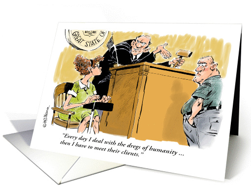 Courtroom humor - blank inside card (1212816)