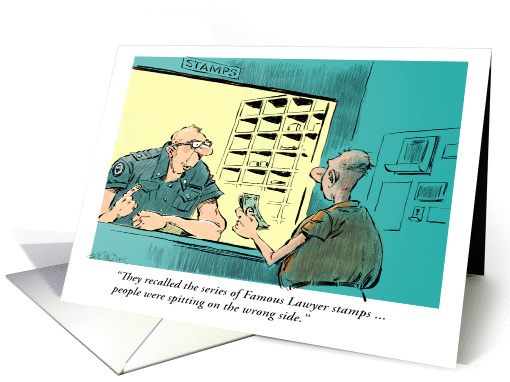 Fun lawyer joke - blank inside card (1213450)