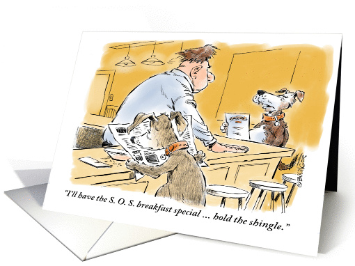 Humorous money-card thanks for dog sitting card (1213486)