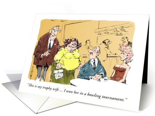 Cartoon counterpoint - anniversary thoughts card (1214330)