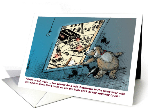 Funny animal shelter volunteer thank you card (1214402)