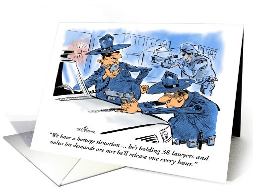 Funny lawyer-oriented blank note card (1219092)
