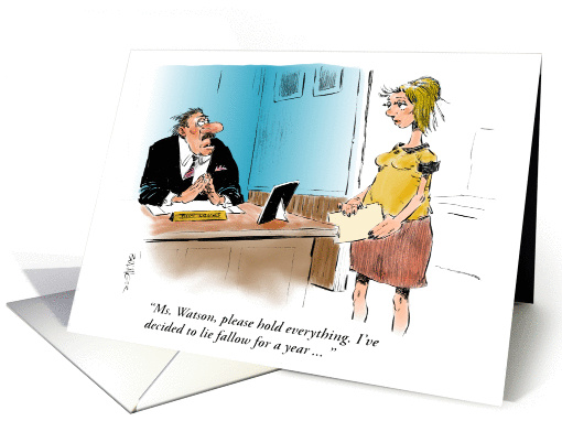 Funny notice of retirement announcement card (1219538)
