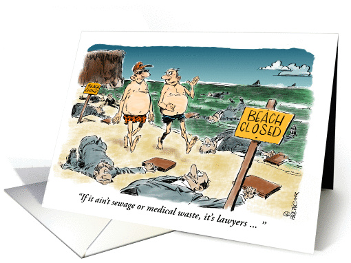 Funny lawyer retirement announcement card (1219708)