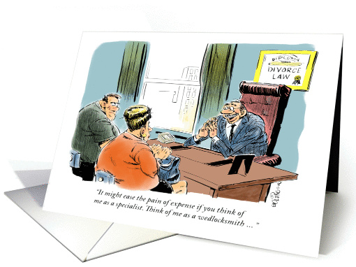 Amusing divorce announcement card (1221402)
