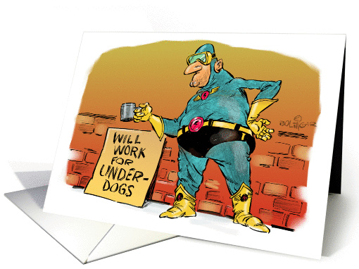 Amusing hero lawyer happy birthday wish card (1223766)