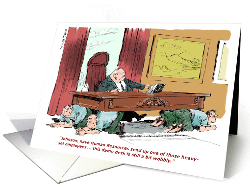 Funny Administrative Pros holiday cartoon thanks card (1227108)