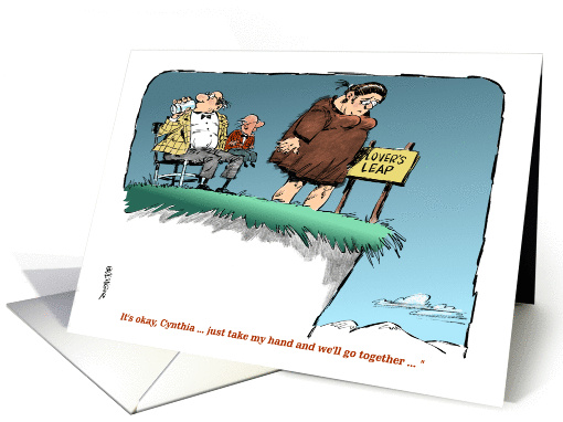Humorous break-up announcement from Lover's Leap card (1227836)