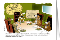 Amusing Boss’s Day greeting from group - doggie cartoon card