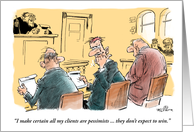 Funny congratulations on a lawyer’s birthday - courtroom cartoon card
