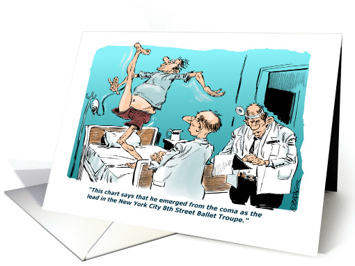 Amusing get well to dad dance card (1244206)