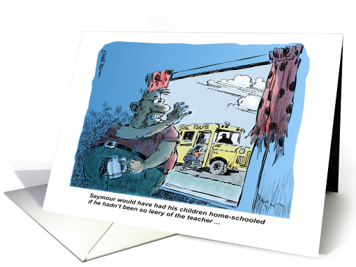 Amusing home-school oriented blank inside card (1251454)