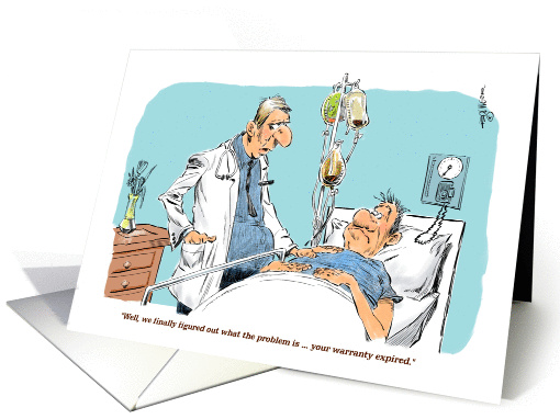 Humorous Get Well from group cartoon card (1253604)