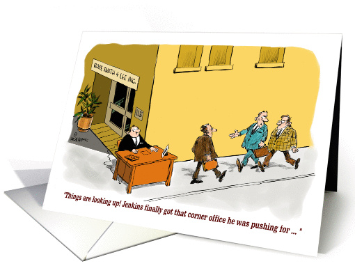 Humorous congrats on your promotion cartoon card (1254954)