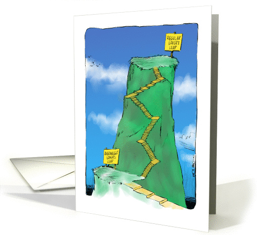 Humorous weight-losing encouragement cartoon card (1255030)