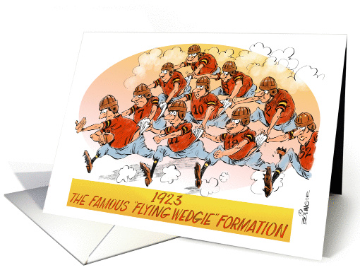 Humorous announcement of a team-building retreat cartoon card