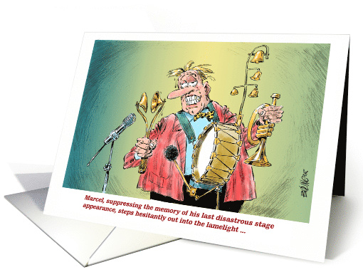 Amusing congrats on a great stage performance cartoon card (1263836)