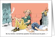 Amusing Happy Father’s Day to mentor cartoon card