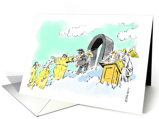 Amusing officer of the law blank inside cartoon card (1267932)