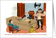 Amusing I Found Work Announcement card