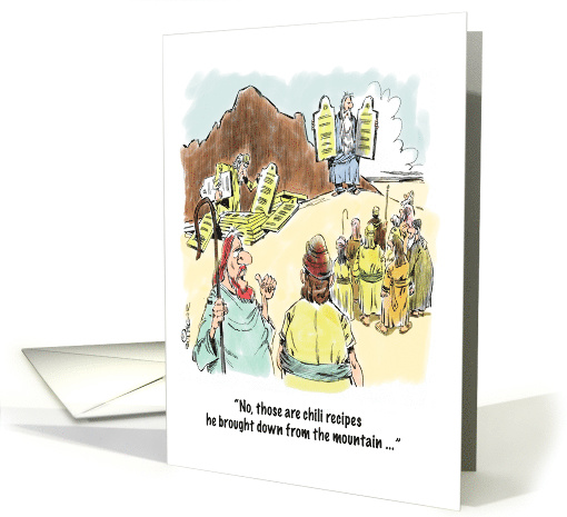 Amusing Moses and a thank you for the grand dinner cartoon card