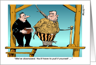 Amusing job hunt encouragement and gallows humor cartoon card