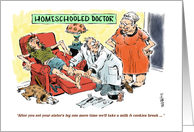 Humorous I-miss-you-brother cartoon card