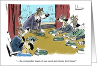 Amusing invite to a team training event cartoon card