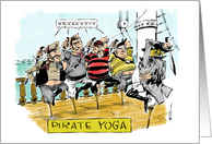 Amusing group happy birthday to yoga classmate cartoon card