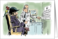 Amusing nautically-themed get well wish after cataract surgery cartoon card