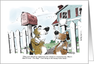 Funny Mail Carrier Thank-you (Holiday on Feb. 4th) Cartoon card