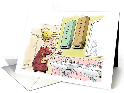 Funny tough choice happy birthday to woman co-worker cartoon card