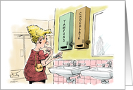 Humorous Welcome-to-womanhood Cartoon card