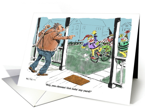 Cartoon advertising lawn service card (1318148)