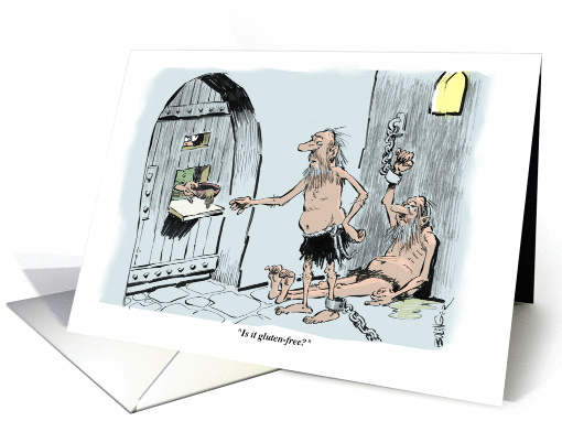 Humorous welcome home from jail party invite cartoon card (1322612)