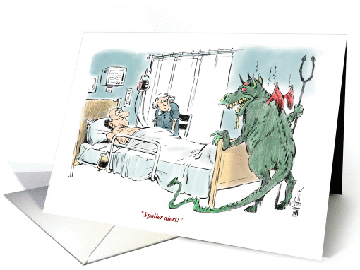 Humorous group sarcastic get well wish for boss cartoon card (1327744)