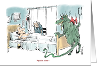 Humorous group sarcastic get well wish to male cartoon card