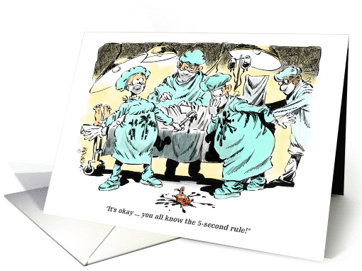 Humorous surgical get well cartoon card (1336164)