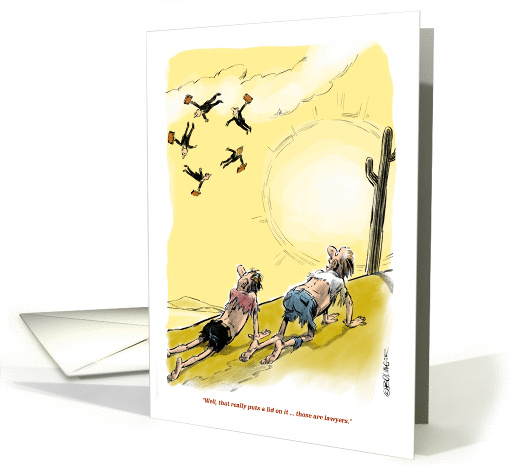 Humorous keep your chin up through the illness cartoon card (1342458)