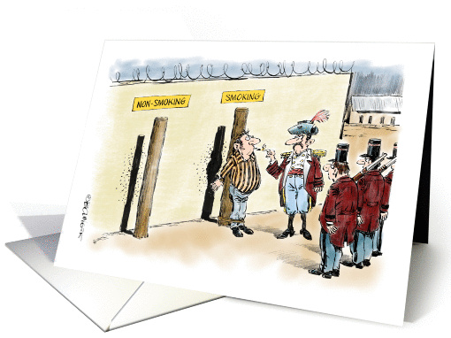 Humorous congratulations on quitting the cigarettes cartoon card